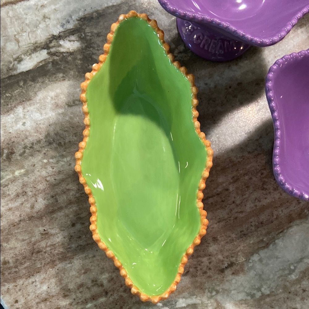 Colorful Ceramic Ice Cream Dish Set - Picture 2 of 14